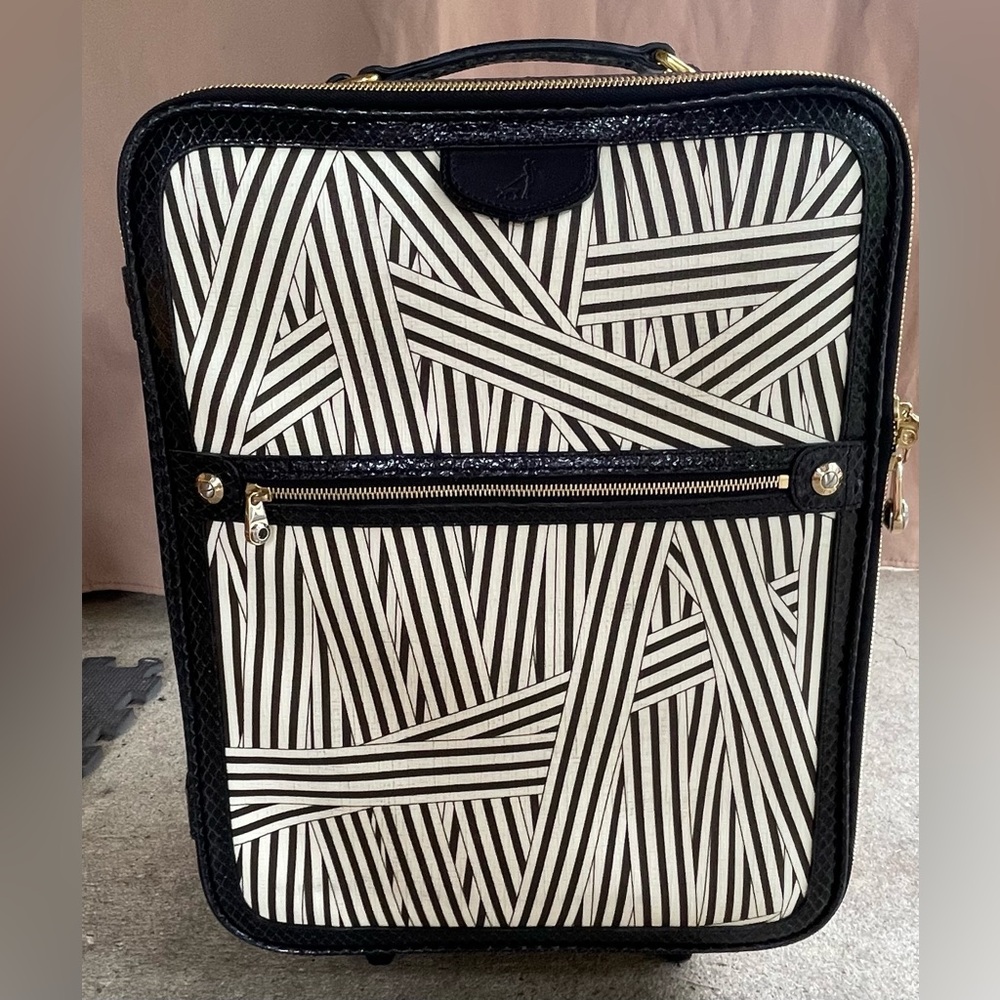 HENRI BENDEL Disturbed Stripe Trolley Small Carry On Suitcase